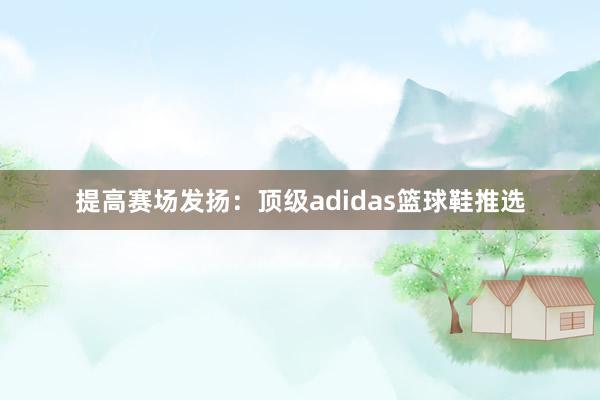 提高赛场发扬：顶级adidas篮球鞋推选