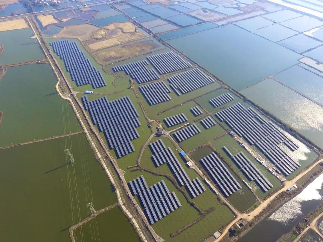 A Fishery-solar Masterpiece in the Watery Town - www.js3333.com's 110 MW PV Project in Tongling, Anhui Province Successfully Connected to the Grid for Power Generation